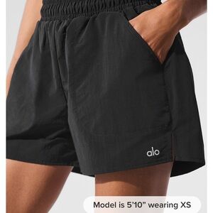ALO Yoga Black Athletic Shorts Lightweight Breathable